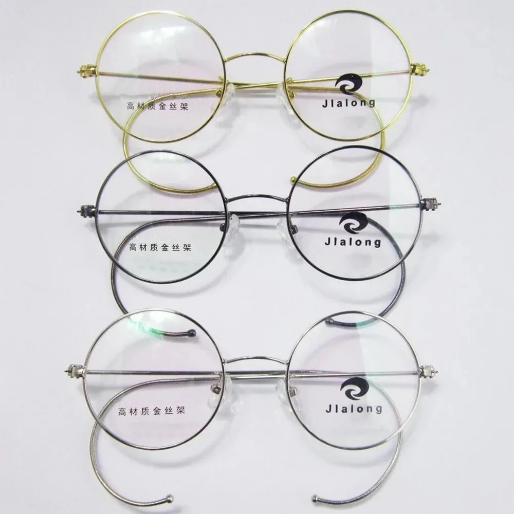 40mm 42mm 44mm Antique Vintage Round Wire Rim Eyeglass Frames Spectacles Rx