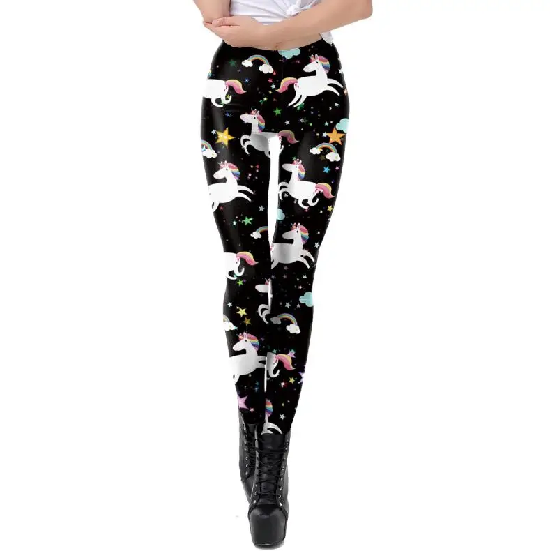 [You're My Secret] Leggings für Damen mit Cartoon-Pferde-Motiv, lustige, süße, lässige lange Hosen, sexy Hosen mit mittlerer Bundhöhe, Trainingshosen – Detail 7