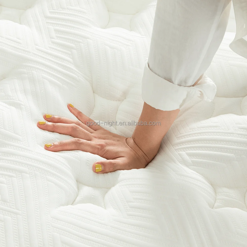 US Local Inventory Comfortable Memory Foam Hybrid Queen King Mattress Rolled Pocket Spring Coil Mattress in a Box Medium Firm