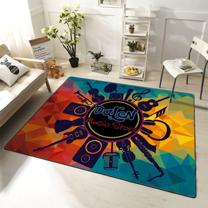 Musical Series Modern Printing Carpets For Living Room Bedroom Soft Flannel Area Rugs Large Floor Mats Music Home Bar Decorative