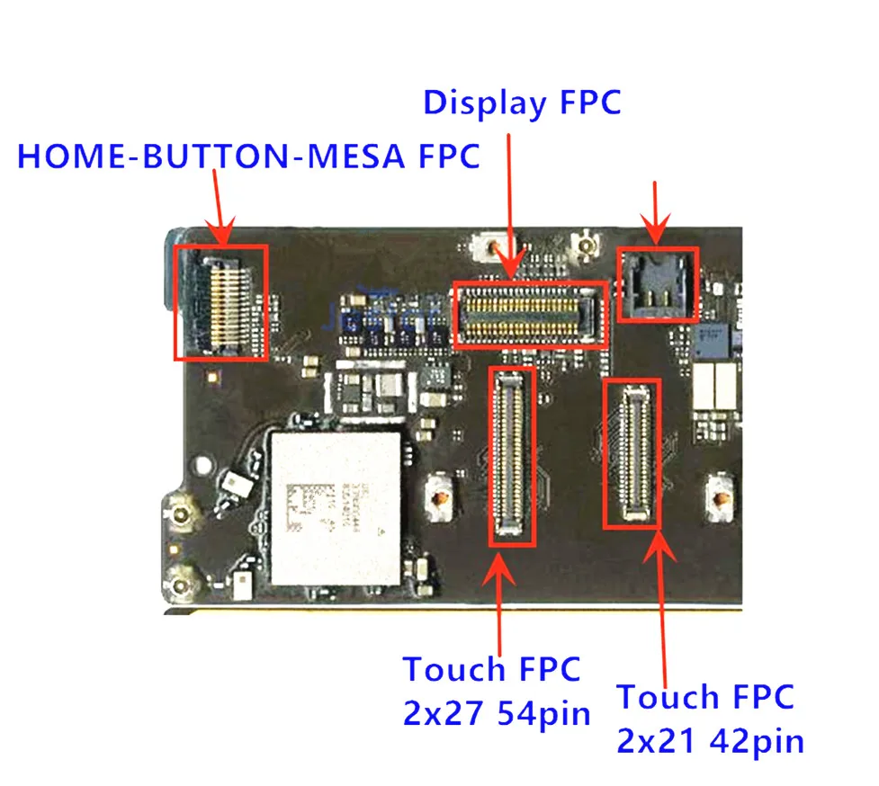 10pcs Home Button LCD Display Touch FPC Connectors For iPad 2019 10.2 A2197 A2198 A2200 On Motherboard