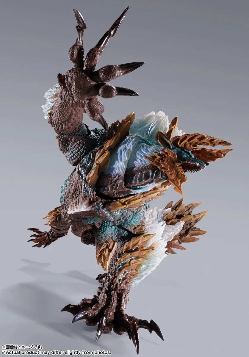 Original Bandai S.H.MonsterArts SHM Monster Hunter Zinogre 20th Anime Action Figure PVC Collection Model Toys