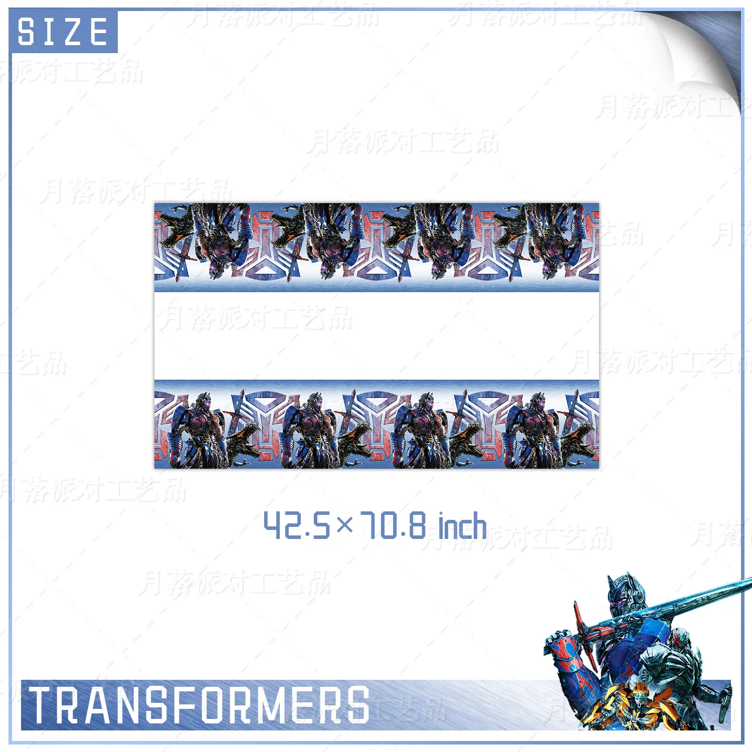 Transformers ภาพยนตร์ทิ้งอุปกรณ์แผ่นกระดาษถ้วยกระดาษทิชชูผ้าปูโต๊ะวันเกิดบรรยากาศชุดตกแต่ง