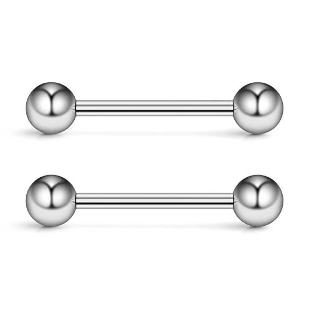 G23 Titanium Barbell Ring Stick Straight Pacifier Rod Body Jewelry Barbell Eyebrow Internal Thread Piercing Tongue 14G