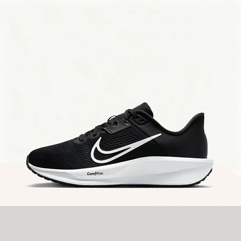 NikeQuest6 Fashionable Comfortable Minimalist Snug Fit Breathable Low-Top Running Shoes Women's Black and White FD6034-001