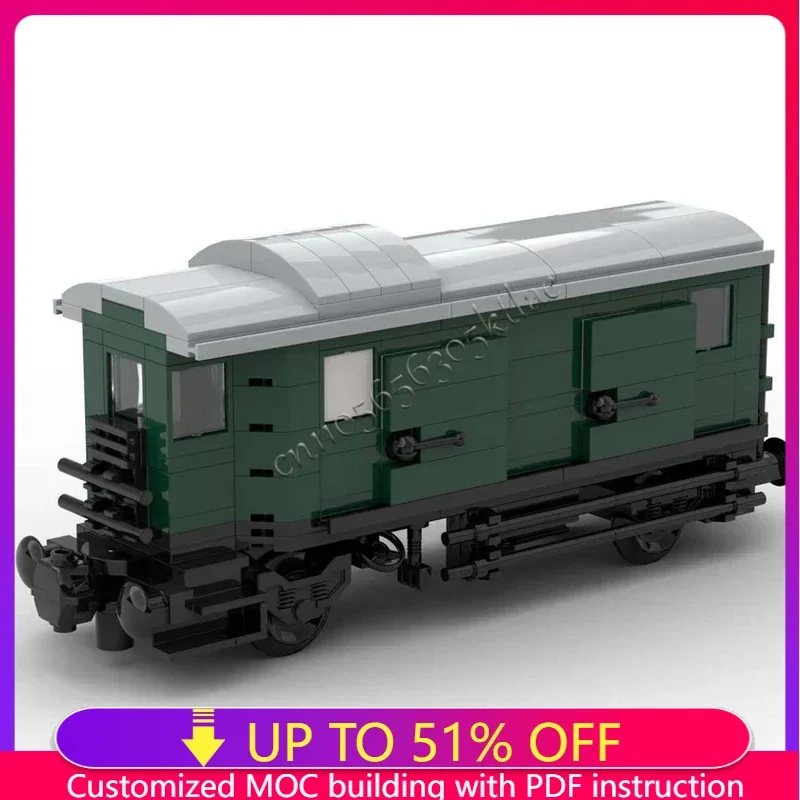 

270 шт. MOC город универсальный пассажирский вагон модель багажного поезда DIY творческие идеи технологии ChildToy сборкаПазл подарок на день рождения