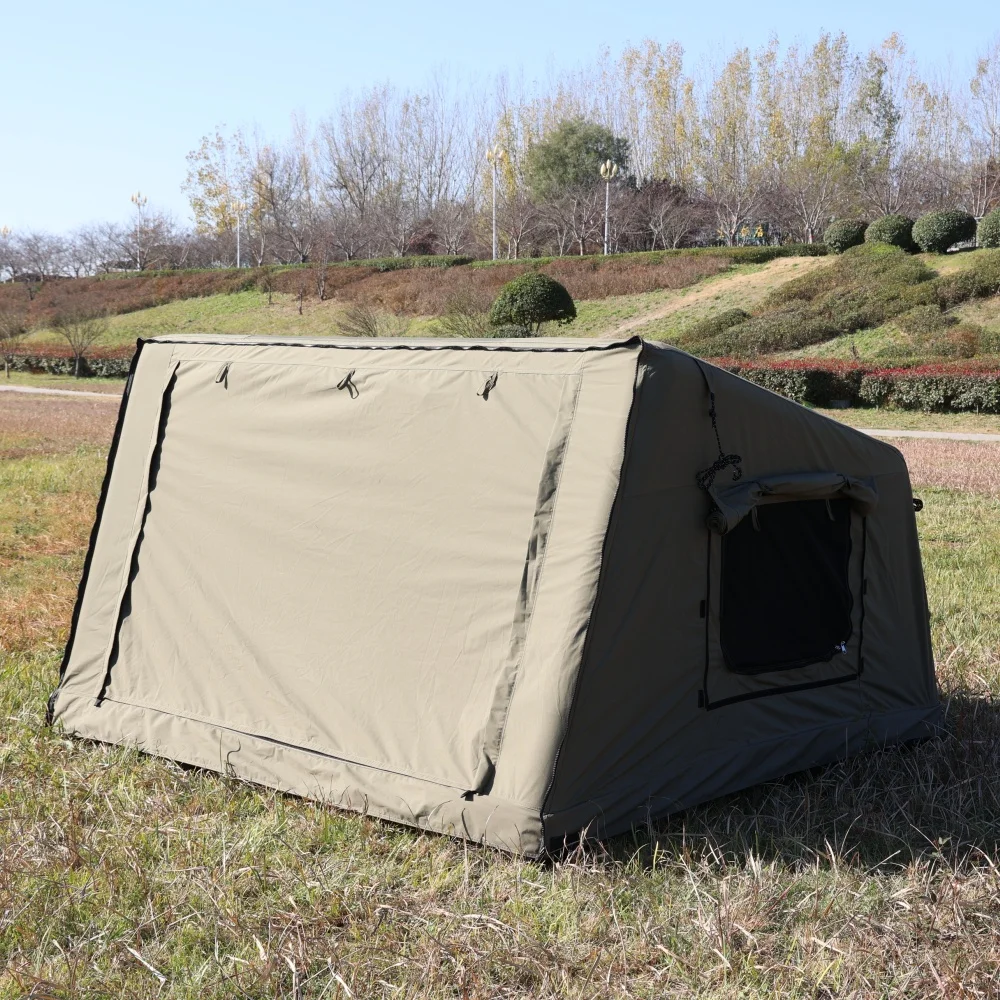 2026 Four Season Windproof Inflatable Cabin Camping Tent Removable Floor Winter Glamping Festival Large Space Durable Portablepr