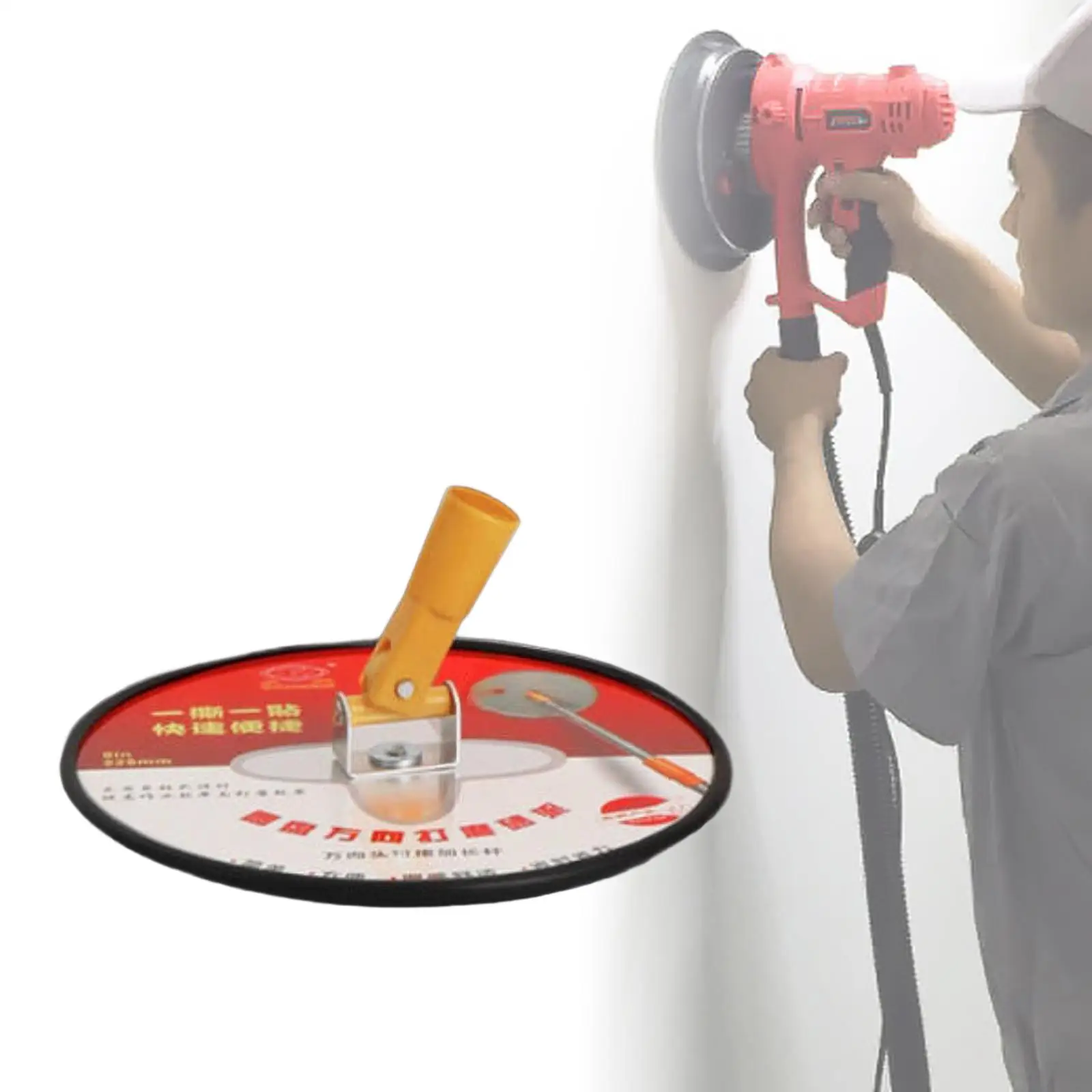 Drywall Pole Sander Handheld Labor Saving Professional 9 inch Radial 360 Degree Rotation Drywall Sander for Painting Projects