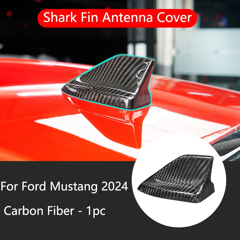 

Car Carbon Fiber Shark Fin Antenna Cover For Ford Mustang 2024 2025 Sticker Car Accessories