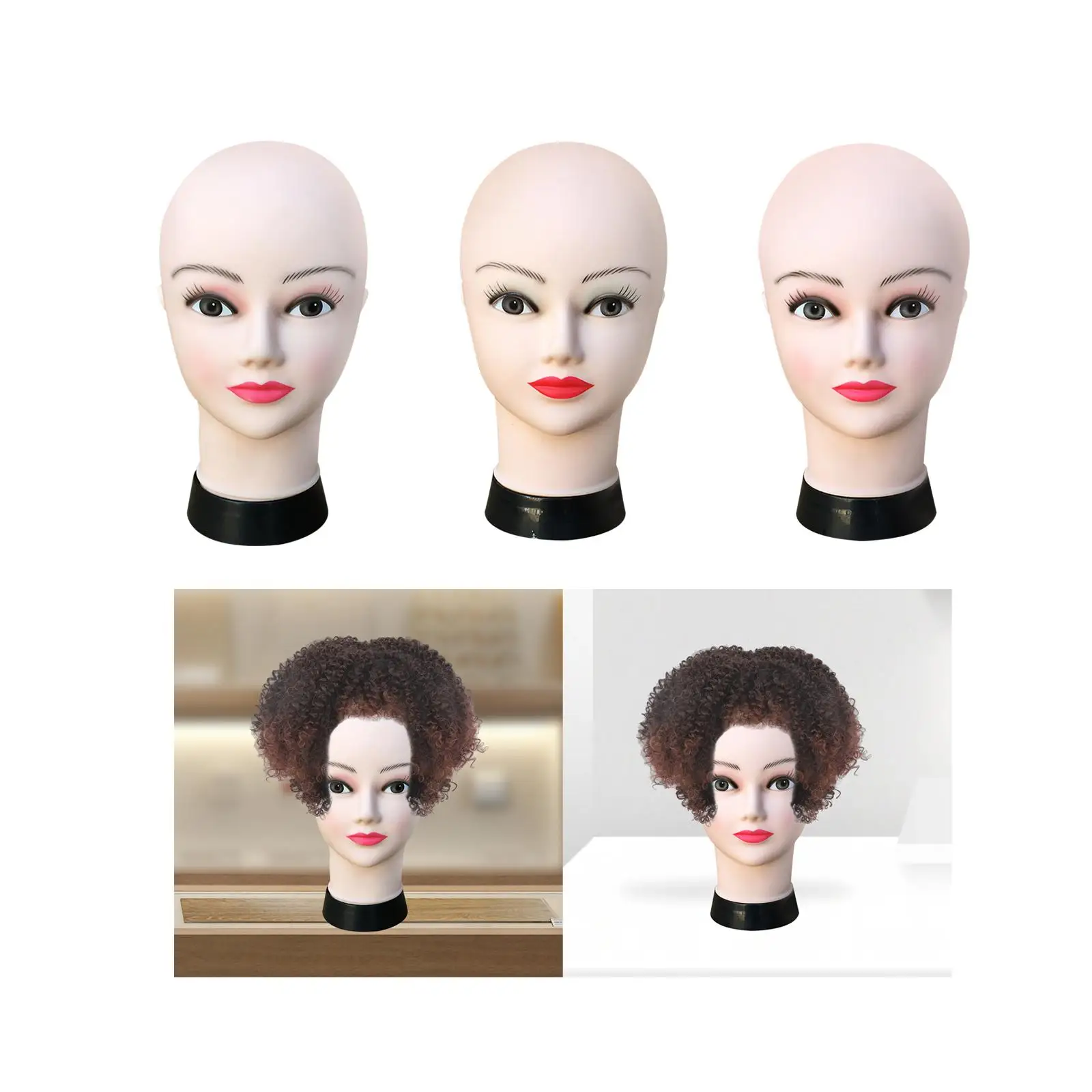 Vrouwelijke mannequin hoofd multifunctioneel hoedendisplayrek voor sieraden, brillen, pruiken