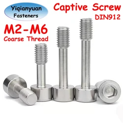 2Pcs-10Pcs M2 M2.5 M3 M4 M5 M6 DIN912 SUS304 Stainless Steel Hexagon Socket Cap Head Captive Screws Loose Bolts Anti-Loosening