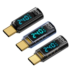 Highly Speed USB C Female to Male Adapter 240W LED Digital Display for Phones 24BB
