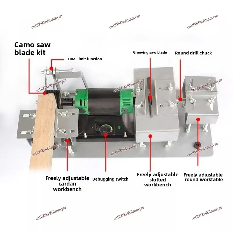 Multifunctional table saw, card riveting machine, cutting machine, cutting machine, round tenon
