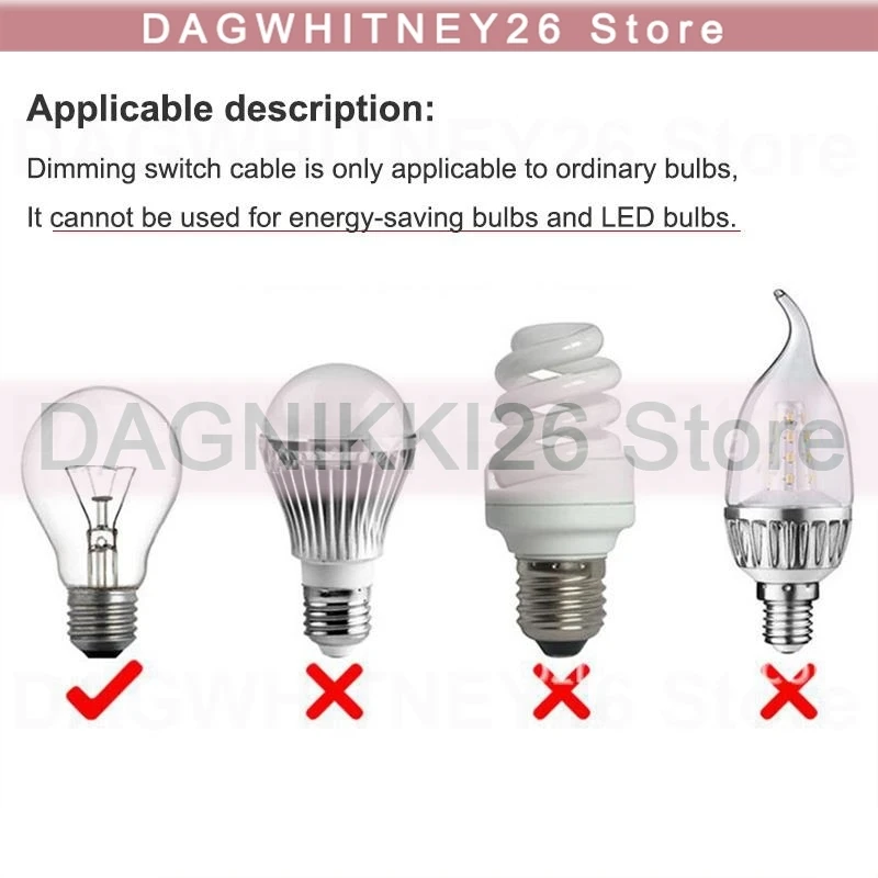 303 Switch on/off Power supply Online US EU Extension connector Cable Wiring AC Cord Desktop LED Lighting Cable white black U26
