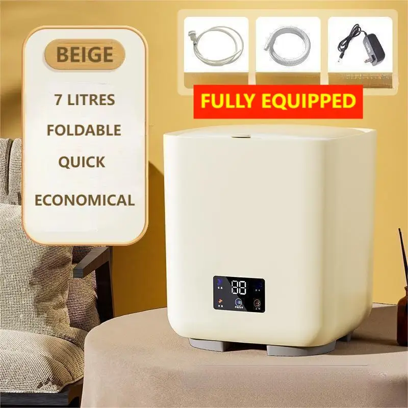 7L Mini Washing Machine Touch Screen Underwear Mini Portable Washing Machine Foldable Small Hotel Dormitory Business