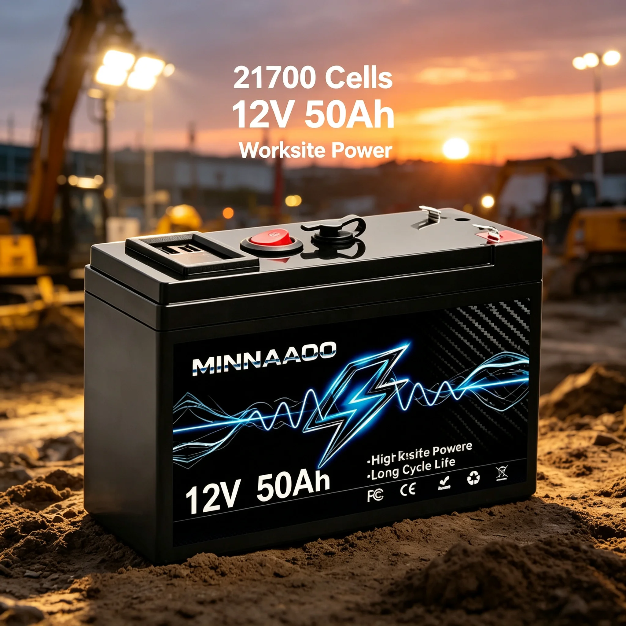 12V 50Ah Eingebautes 100A BMS Lithium-Eisenphosphat-Batteriepaket für Wohnmobile/Transporter/Trolling-Motoren/Golfcarts/Camping/UL
