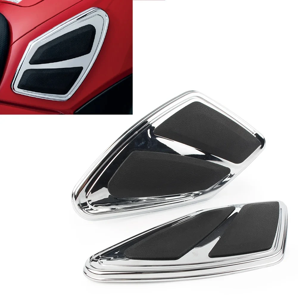 Motorcycle Tank Trim w/ Knee Pads For Honda Goldwing GL 1800 F6B 2012 2013 2014 2015 2016 2017 Chrome