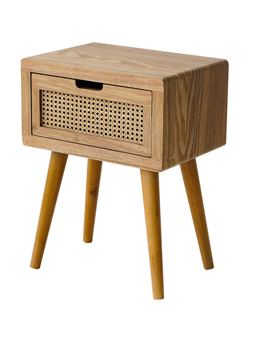 Luxury Rattan Nightstands Comfortable With Bedroom Drawers Storage Cabinet Nordic Home Furniture Bedroom Side Bedside Table