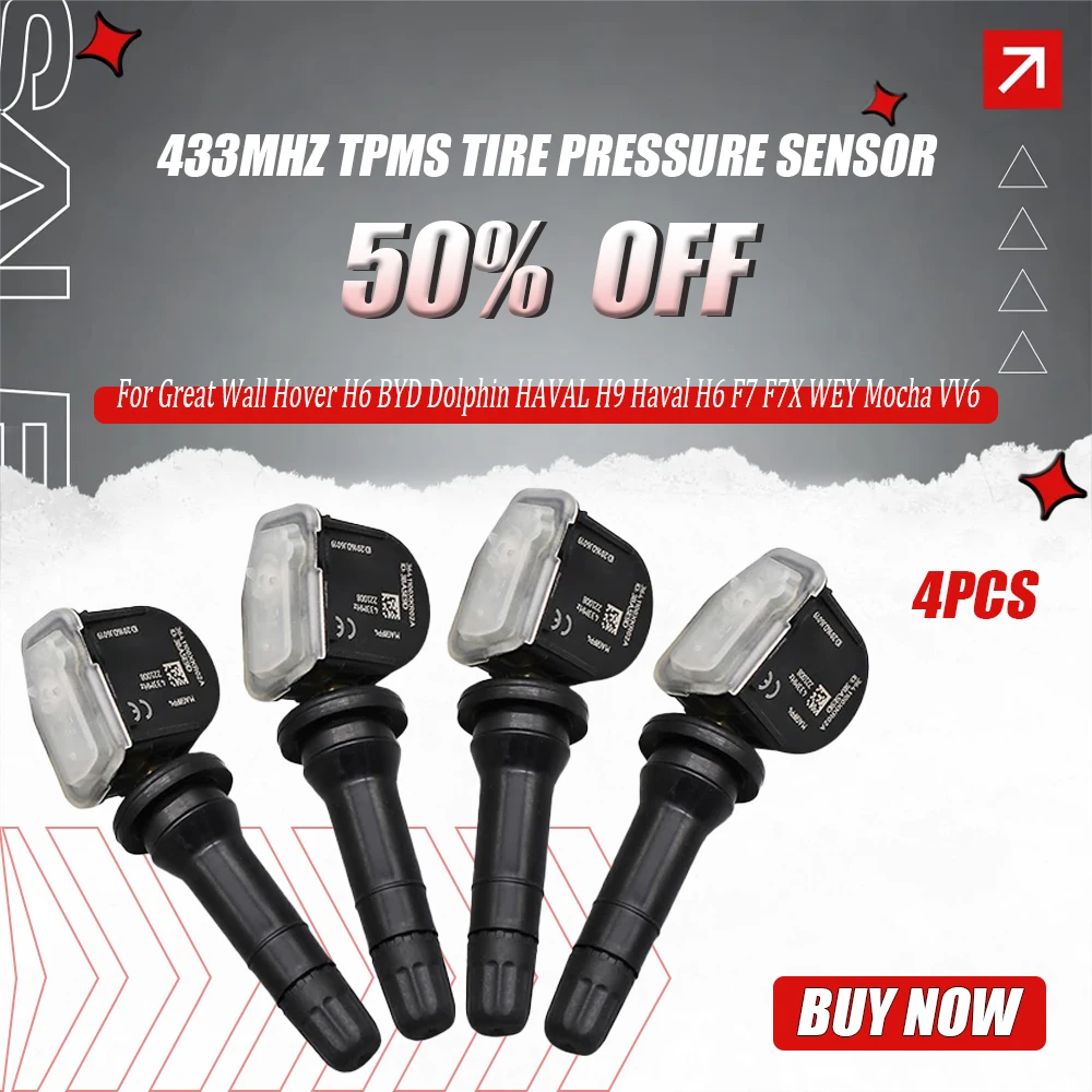 4Pcs 433MHZ Tpms Ti…