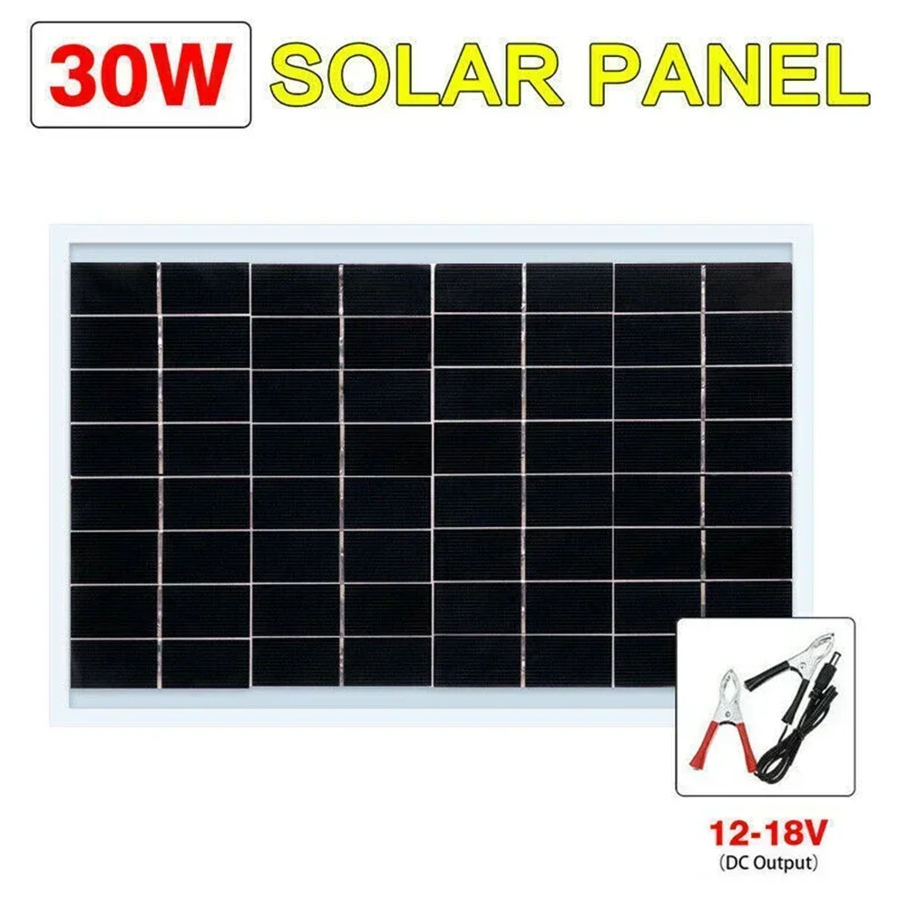 30W 12V Solar Panel Polycrystalline Solar Panel USB Portable Outdoor Rechargeable Solar Energy Generator For Home High Quality