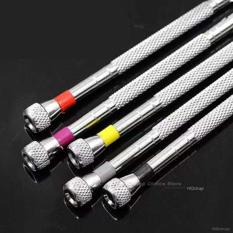 أدوات الساعة المحمولة 5 قطعة/المجموعة 0.8-1.6 مللي متر مفك البراغي الصلب لإزالة الفرقة إصلاح الساعة مع دبابيس ربط صغيرة أدوات الساعاتي