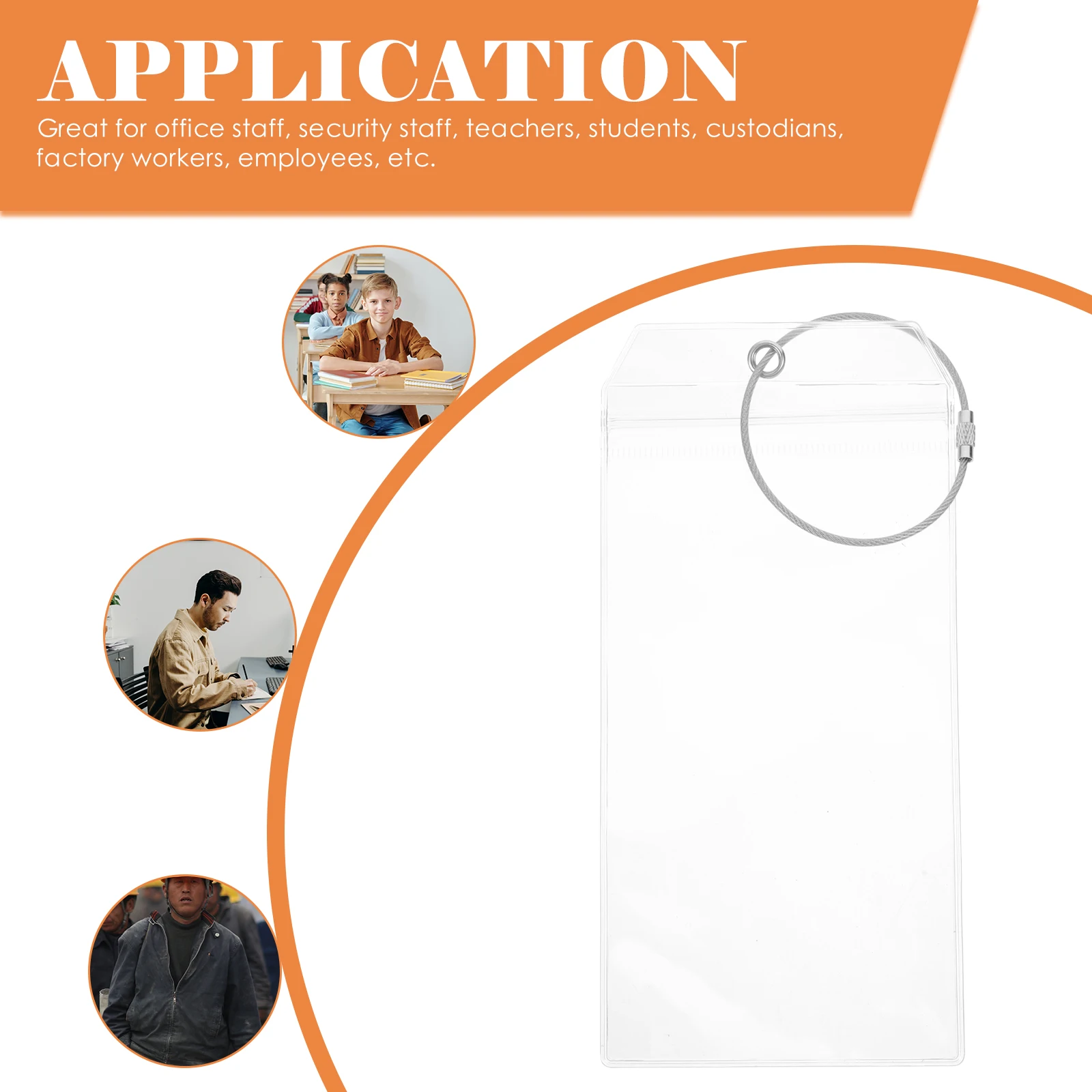 

5 Sets Luggage Label Holder Cards Covers Transparent Sleeve Vertical Id Badge Holders Work Sleeves