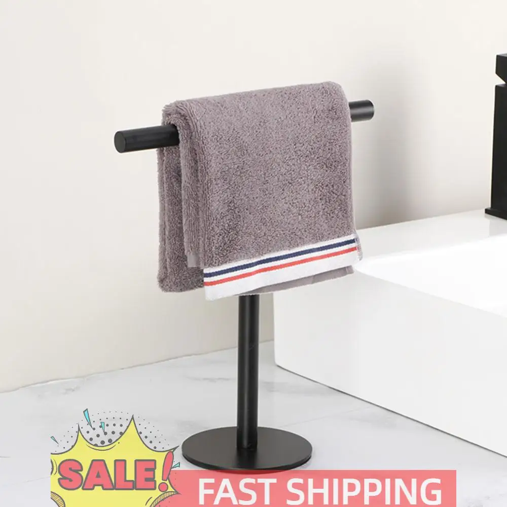

Stainless Steel Hand Towel Holder with Heavy Base T-Shape Towel Bar Rack Bath Towel Bar Stand for Bathroom Vanity Countertop