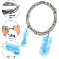 90cm/155cm/200cm Spring Brush Aquatic Fish Tank Pipeline Cleaning Brush Nylon Pipeline Cleaning Brush Filter Cleaning Brush