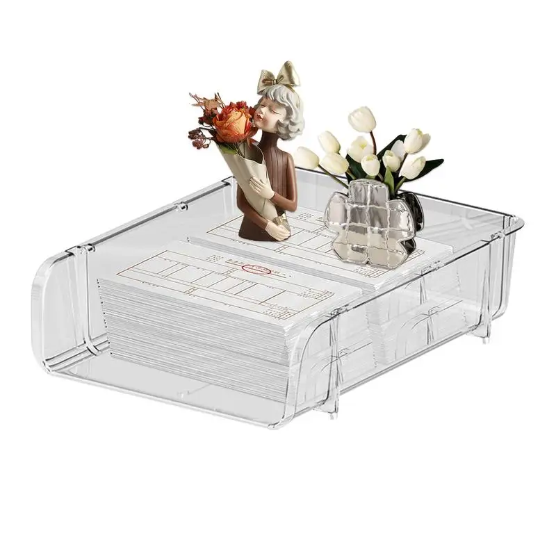 Stationery Organizer For Desk Clear Desktop Stationery Organizer Box Desktop Storage Bin For Pen Document Book Organization For