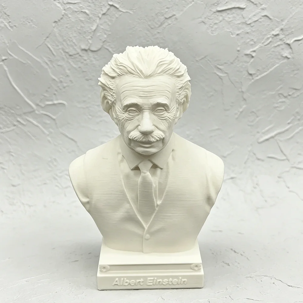 10cm/15cm/25cm Einstein Statue Sculpture 3D Printed PLA White Blank Bust Model Decoration Craft Gift Figurine Miniatures