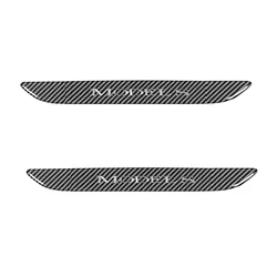 Car Door Sill Protection Cover Anti-Scratch Carbon Fiber Trim Stickers for Tesla Model S Accessories