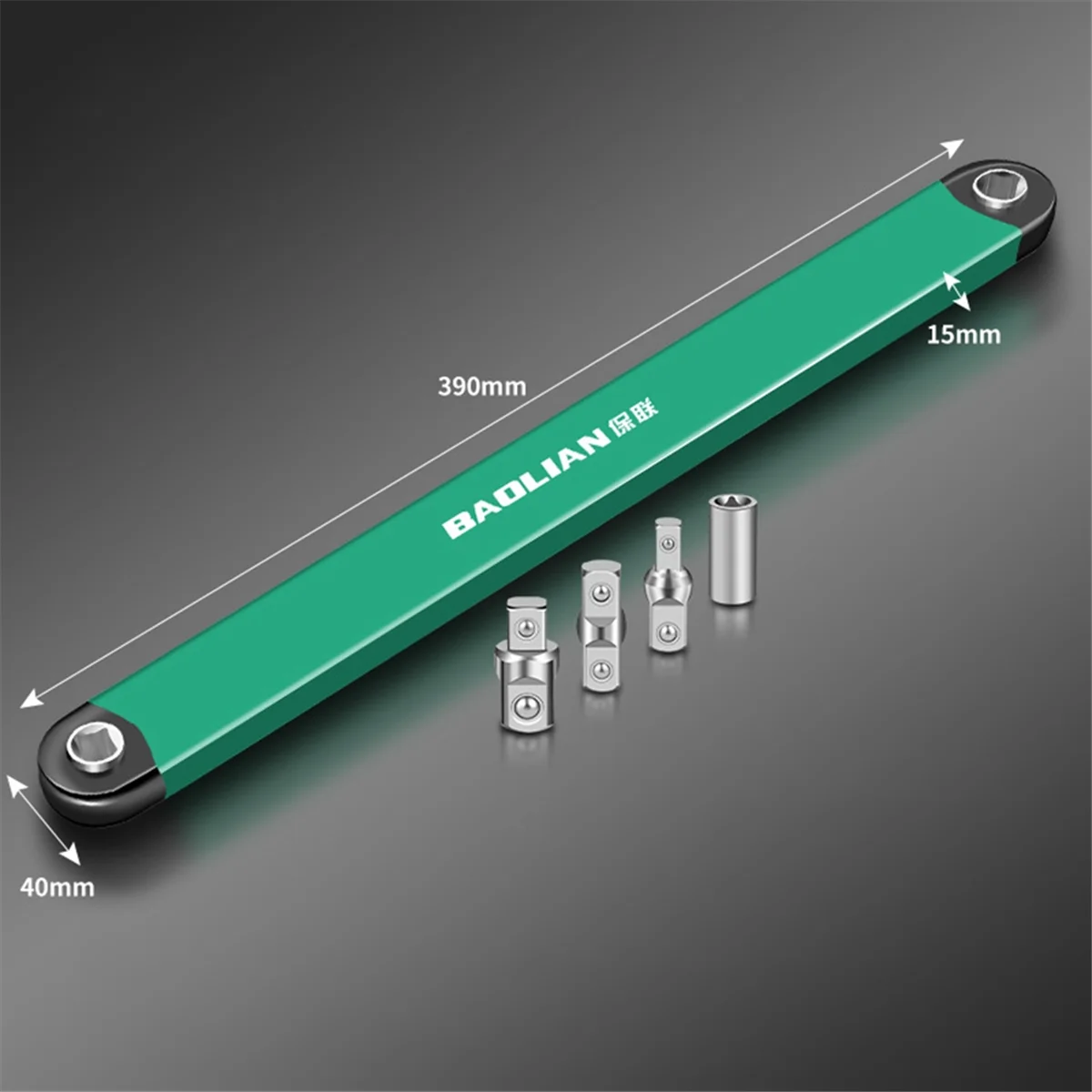 

SSR Dual Head Offset Extension Wrench Multi Functional Tool with Drive Adapters Universal for Tight Spaces