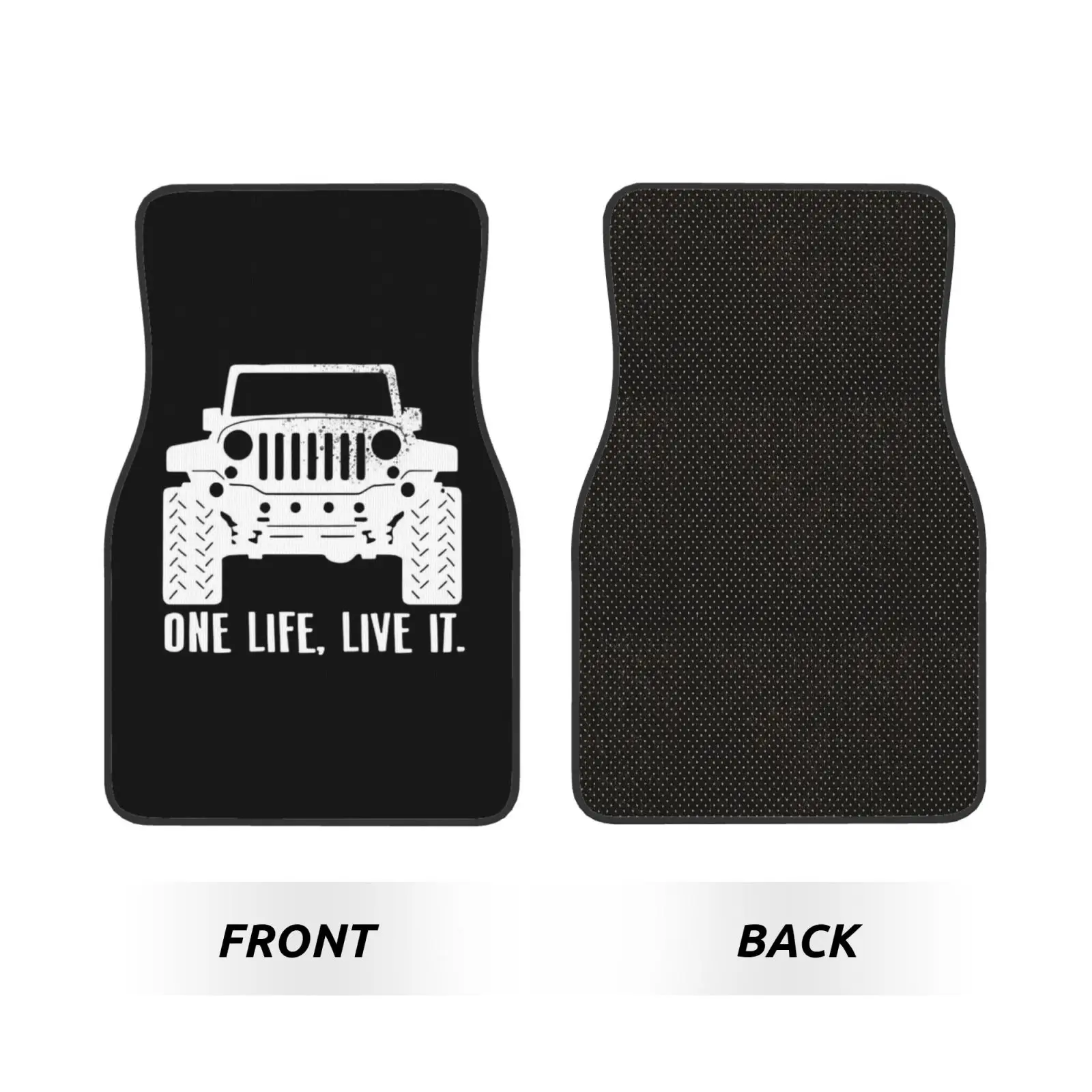 Off Road Vehicle Printed Car Floor Mat 4-piece Set All Season Universal Anti Slip Men's and Women's Universal