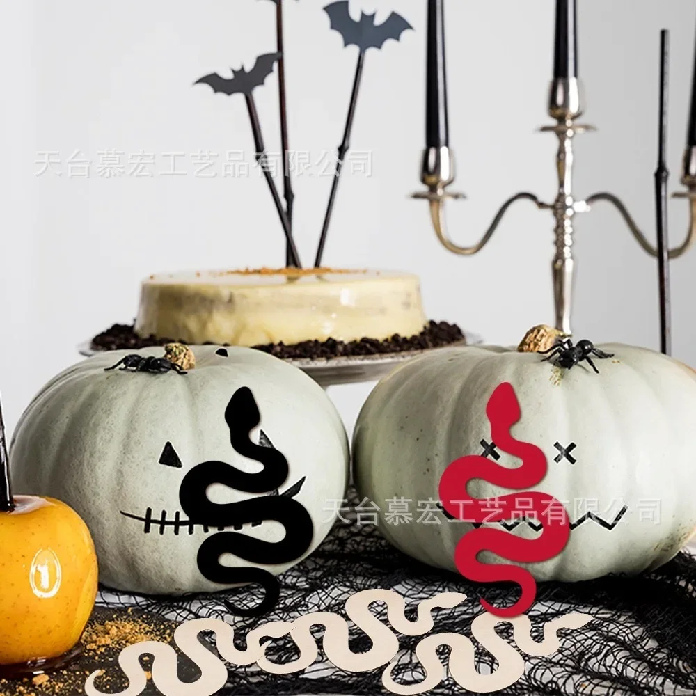 Wooden Snake-Shaped Puzzle Pieces DIY Painting & Doodling Craft Wooden Hanging Decorations for Festive Home Decor