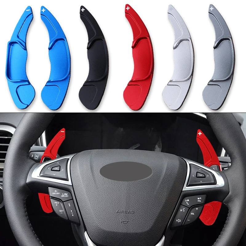 

For Ford Alloy Shifter Paddles Mondeo 2013-2018 Edge Explorer Taurus Lincoln MKC MKX MKS MKZ Car Steering Wheel Paddle Shift