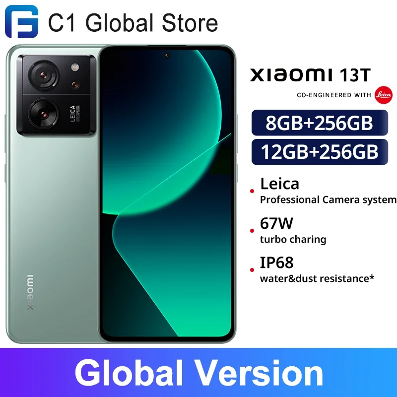 Xiaomi 13T 5G Global Version  Smartphone 144Hz AMOLED Displa 67W charing 50MP Leica Camera IP68 Water MTK Dimensity 8200 Ultra