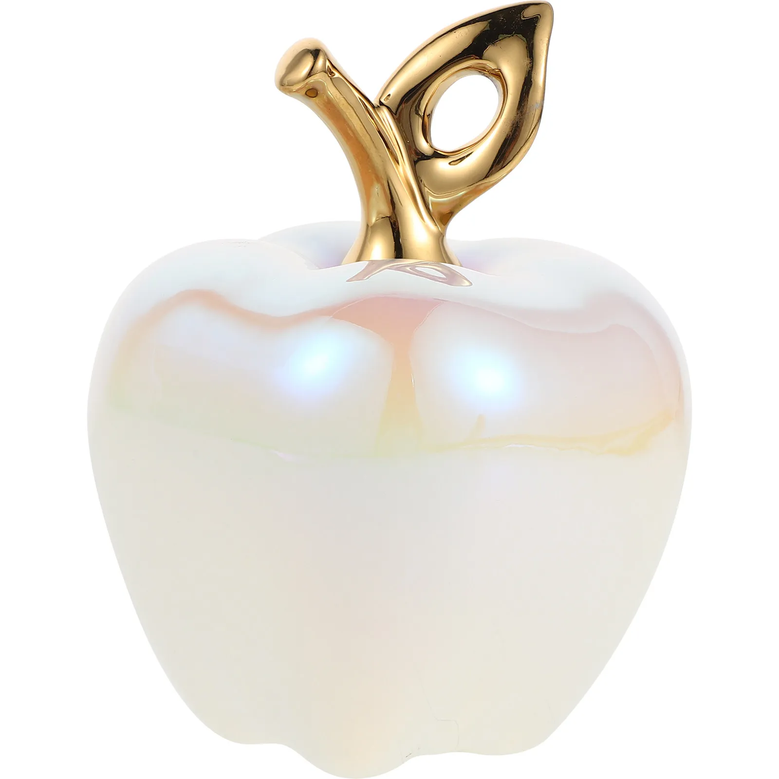 Ceramic Apple Ornament Realistic Fake Fruit Sculpture Desktop Kitchen Centerpiece Farmhouse Holiday Christmas Decor
