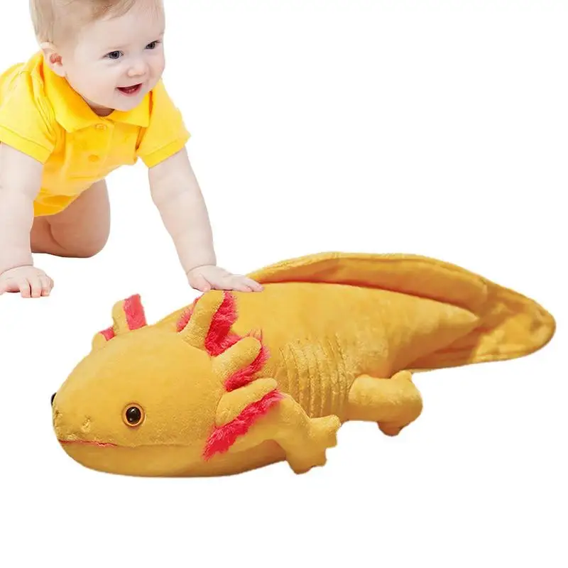 Juguete de peluche Axolotl para niños, almohada de Animal de peluche suave, muñeca de dinosaurio Hexagonal, regalo de cumpleaños, colección de fanáticos