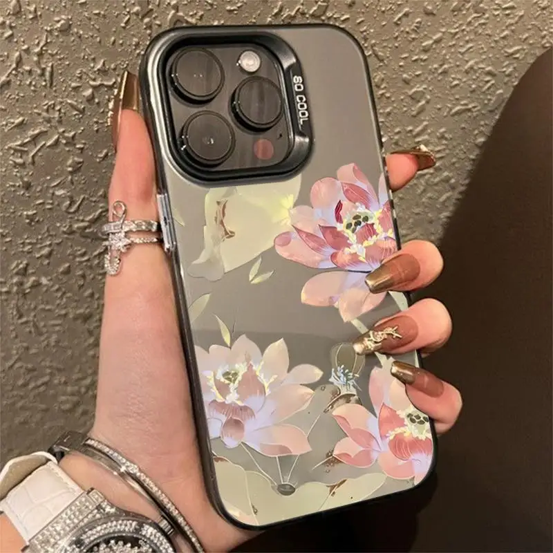 Luxury Flower Phone Case Smartphone Shockproof Anti-slip Har