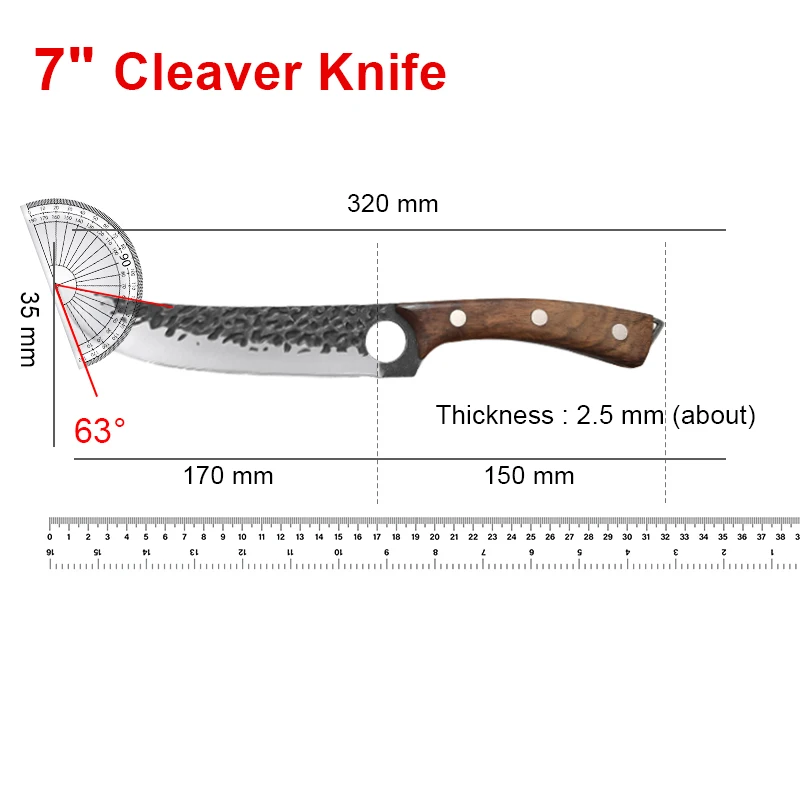 Forged Boning Knife Fishing Meat Knife Stainless Steel Butcher Knife Handmade Slicing Kitchen Knives BBQ Cooking Tools