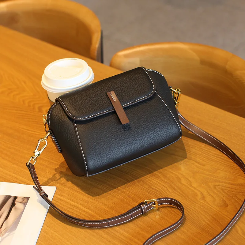 Head Layer Cowhide Women Shoulder Bag Genuine Leather Shell Bag Versatile Women Crossbody Bag Mother Kids Bags for Girl Сумка