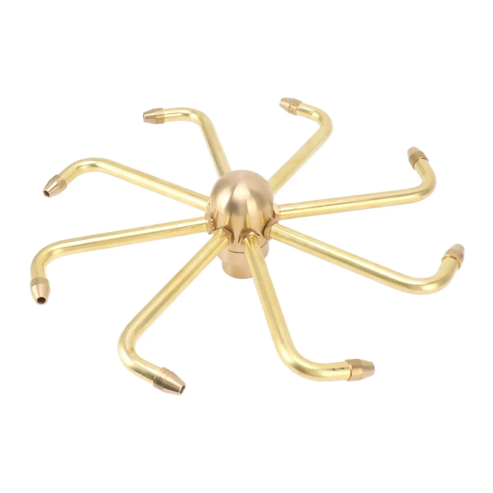 

Water Pond Fountain Nozzle Windmill Rotating 45 Degree High Strength Brass Eight Spouts for fish Pond Decoration