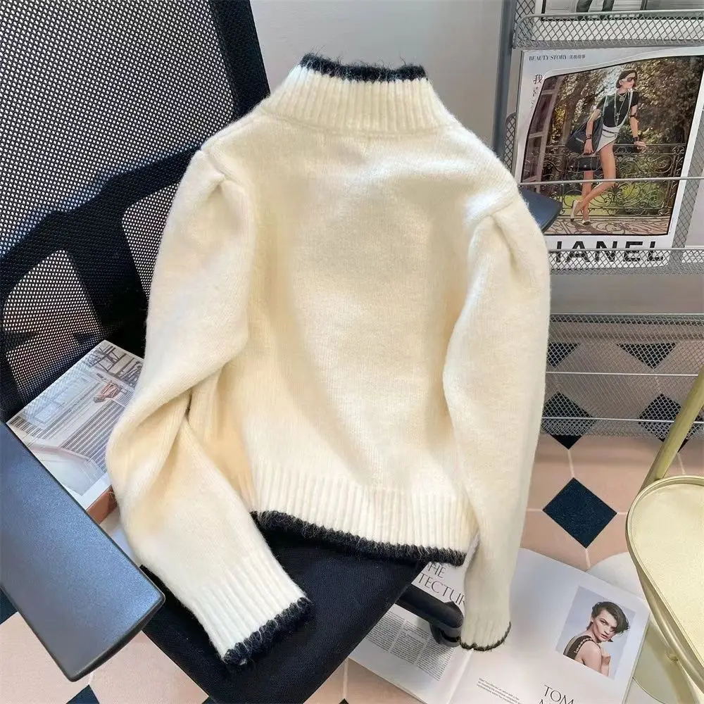 French Lazy Chinese Style Jacket New Fragrant Style Knitted Autumn and Winter Cardigan Temperament Top Sweater