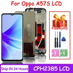 CPH2385 Display Screen With Frame For OPPO A57S A57s LCD Display Touch Screen Digitizer Assembly Repair Replacement Parts