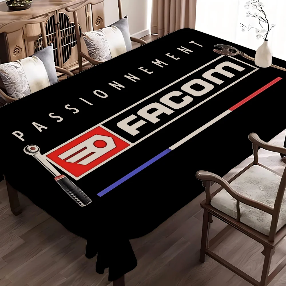

FACOM Logo Tablecloth Home Dinner Party Table Cover Wedding Banquet Outdoor Party Cover Hotel Decoration Tablecloths