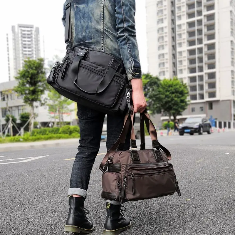 Shoulder Bag Male Tide New Style Oxford Cloth Travel Bag Fallow Waterproof Movement Travel Crossbody Bag Men's Handbag