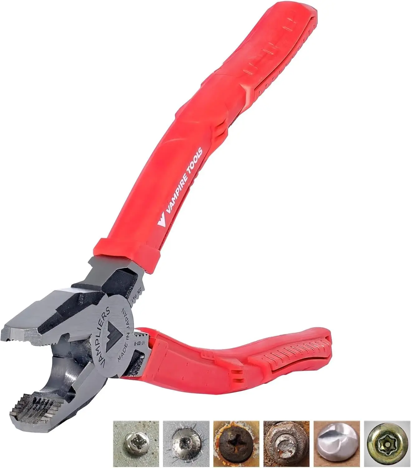 

8" Stripped Screw Extractor Linesman Pliers, Made in Japan, Heavy Duty Time-Saving Combination Tool