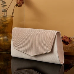 luxury pleated cover envelope purse hand bags clutch bag evening shoulder bags for women Wedding Dinner Party bag