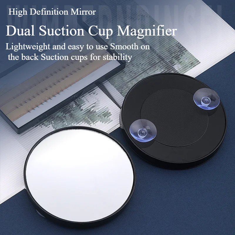 10PCS 5 Times 10 Times Magnifying Glass Small Round Mirror with Suction Cup Makeup Mirror 8.8cm Diameter Handheld Magnifier