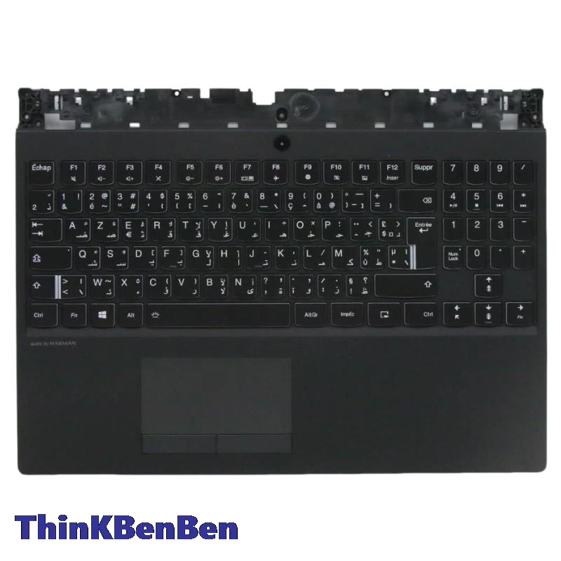 French Arabic Black Keyboard Upper Case Palmrest Shell Cover For Lenovo Legion Y530 15 15ICH Y7000 2018 1060 5CB0R40180